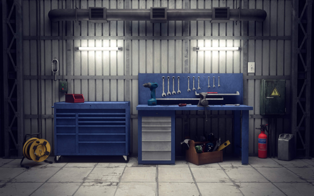 Garage Workshop. 3d Rendering 495378164 2194x1371 2